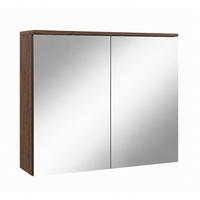SPIEGELSCHRANK Toledo Walnuss Braun - 80 x 20 x 60 cm - Walnussfarben, Holz (80/60/20cm) - Badplaats