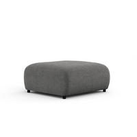 POUF S Zanzibar Grau Chenille - Schwarz/Grau, Holz/Holzwerkstoff (88/37/88cm) - Maison de Reve