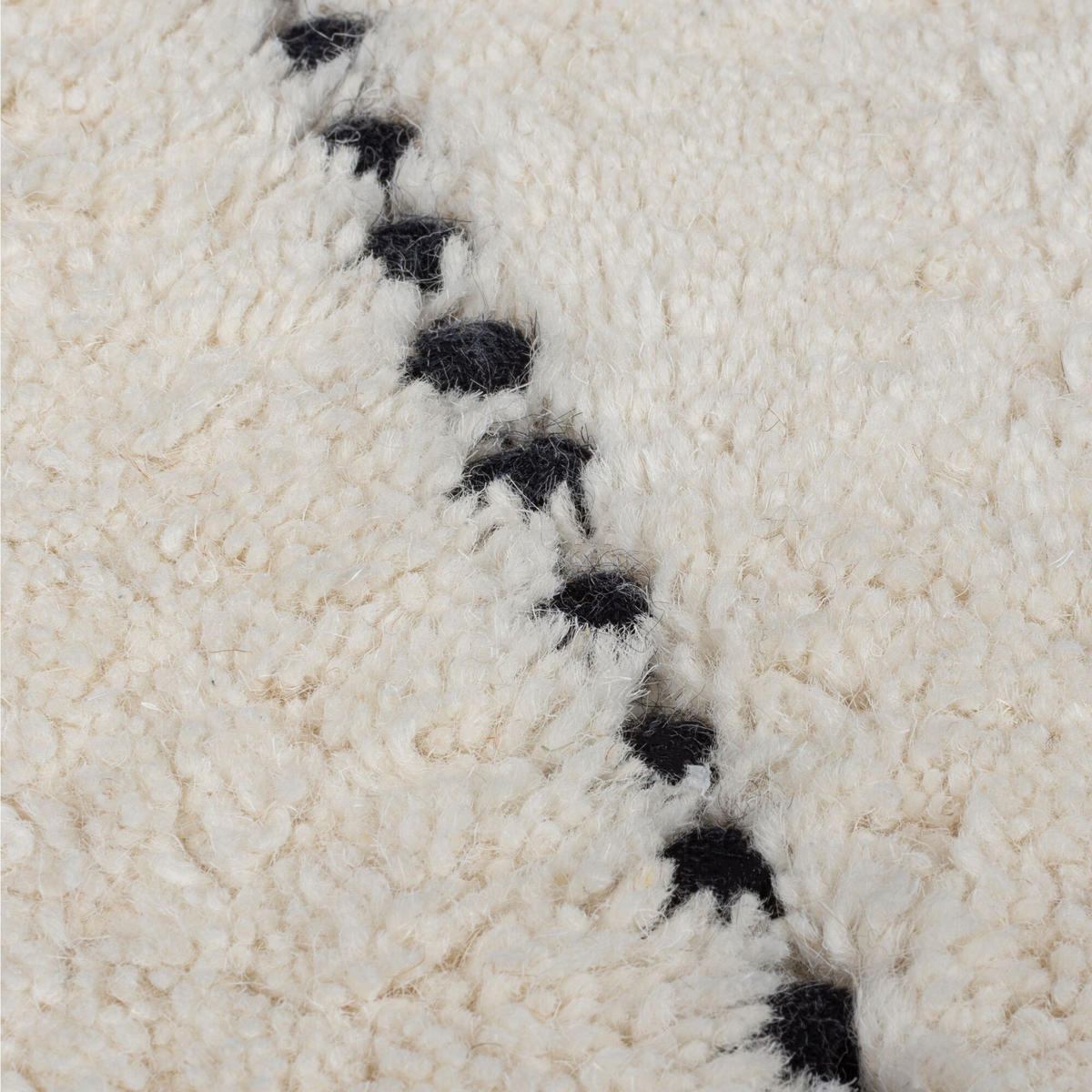WOLLTEPPICH Linienstreifen Muster, Streifen, Wohnzimmer Beige-Schwarz Rechteckig 120x170 - Beige, Textil (120/170cm) - KADIMA DESIGN