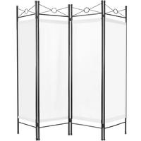 RAUMTEILER , 160 x 2,5 x 180 cm, weiß - Weiß, Metall (2.5/180/160cm) - tectake