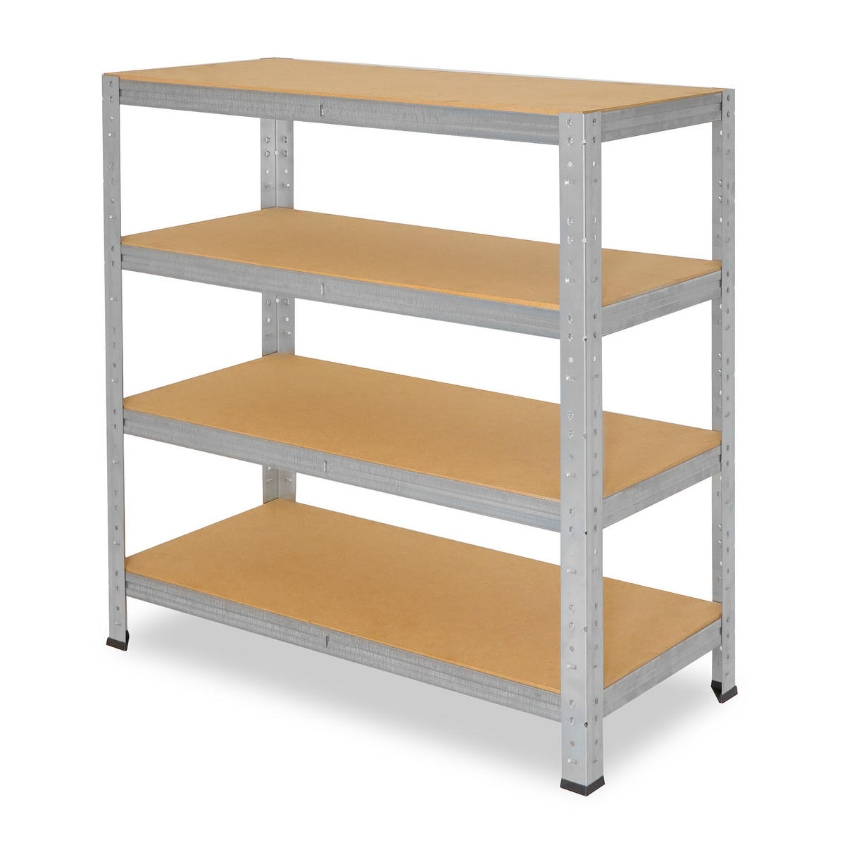 SCHWERLASTREGAL HOME 115x70x23 cm in verzinkt mit 4 Böden und 175 kg Traglast pro Boden - Silberfarben, Metall (70/115/23cm) - shelfplaza