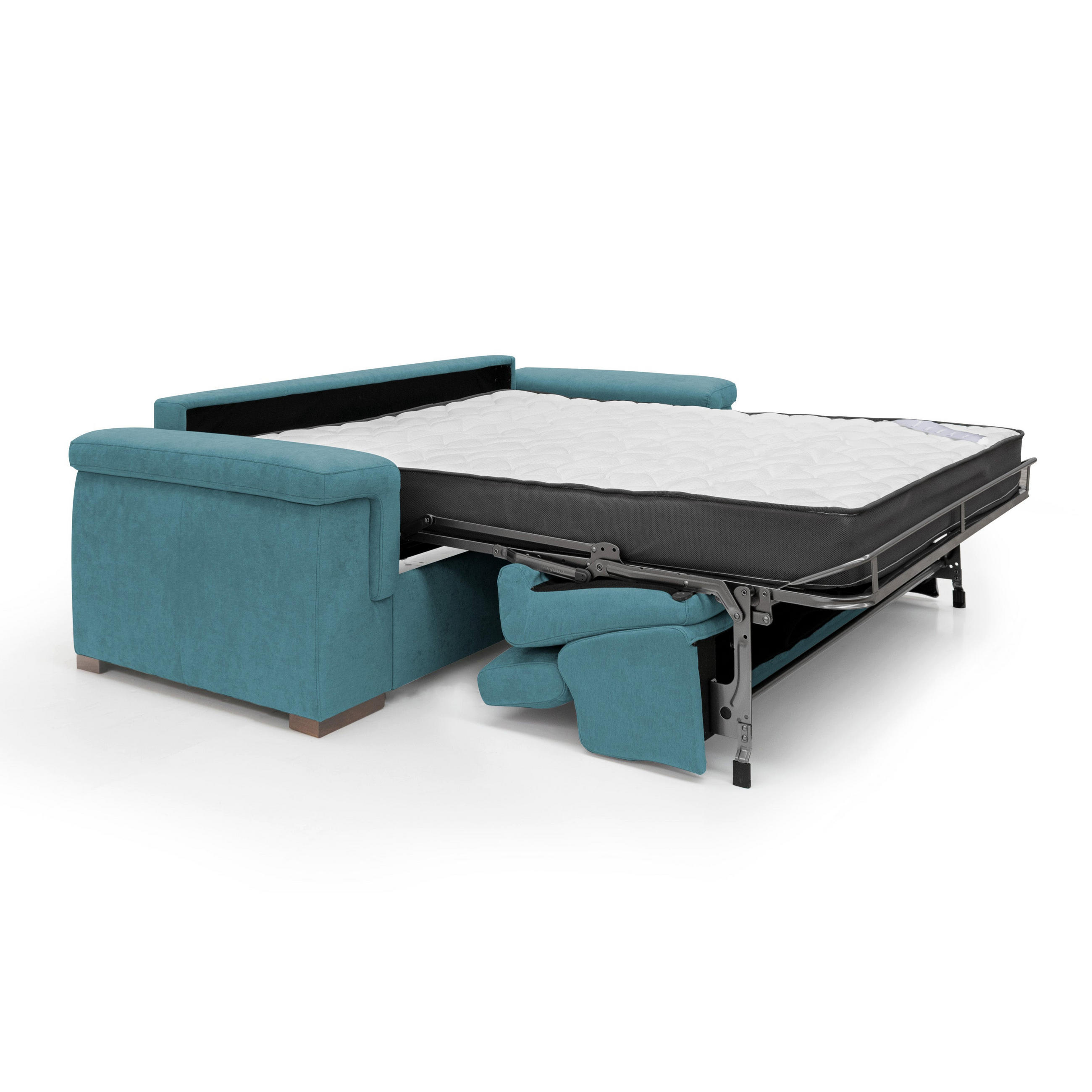 SCHLAFSOFA Giunone - Hellblau, Textil (200/100/95cm) - Divani.store