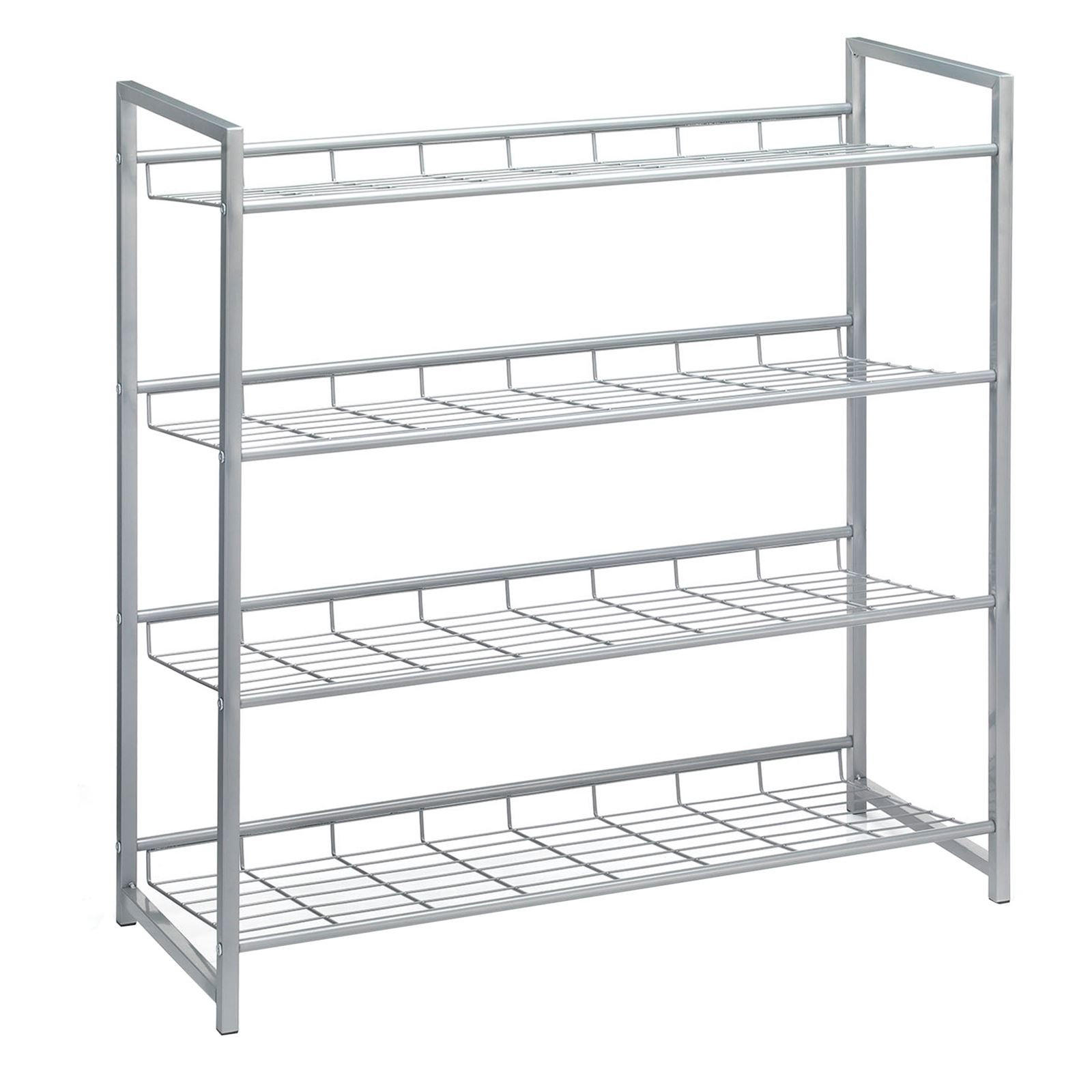 SCHUHREGAL SYSTEM - Silberfarben, Metall (81/84/30cm) - CARO-Möbel