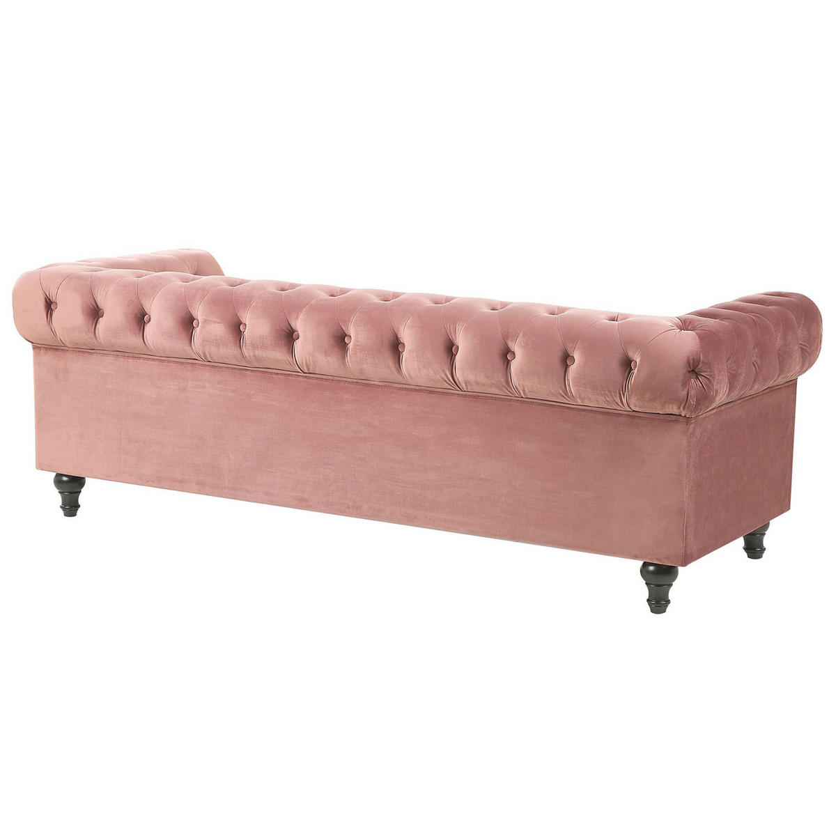 4-SITZER SOFA SET Samtstoff Rosa Chesterfield - Pink, Textil (201/70/75cm) - Beliani