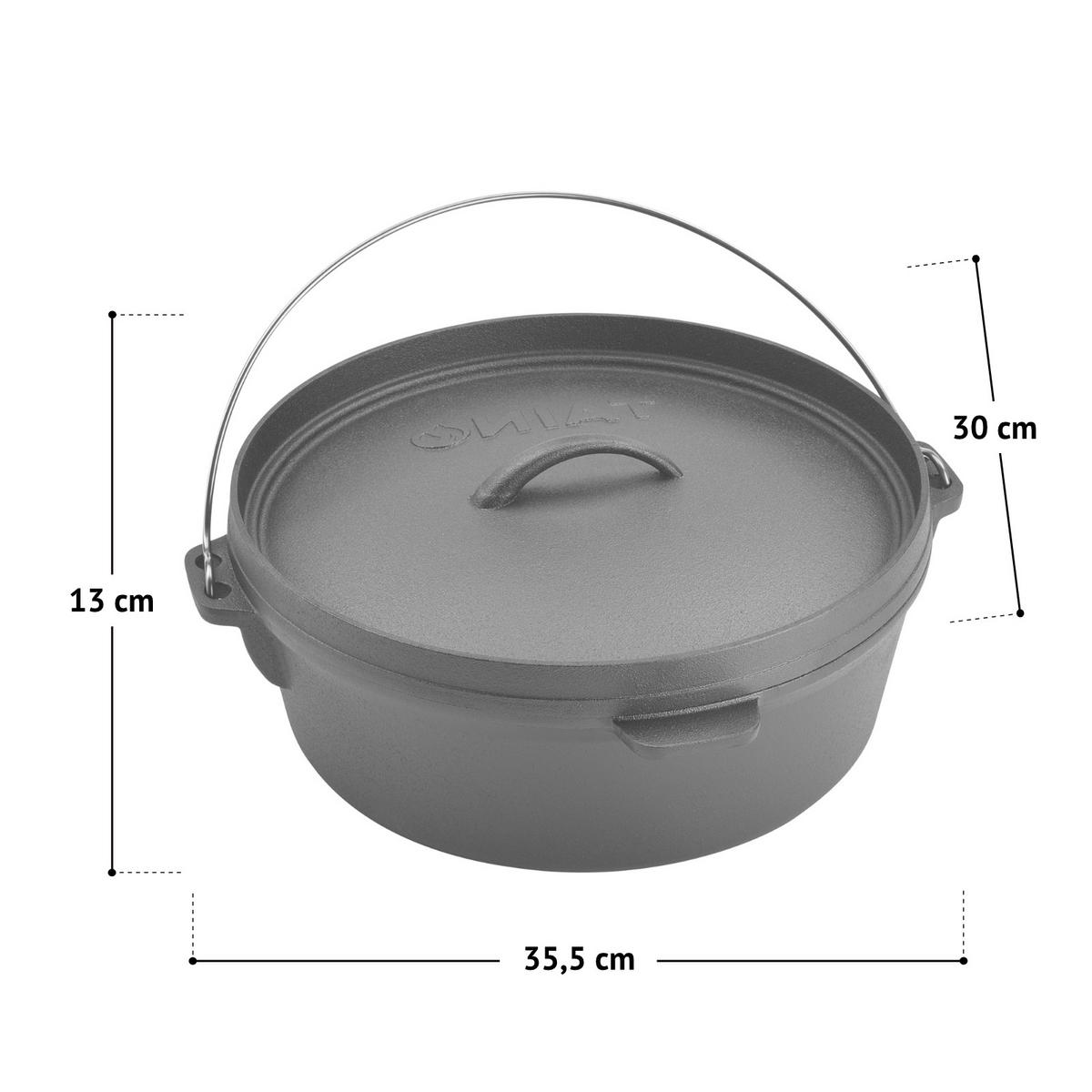 DUTCH OVEN 6L - Schwarz, Metall (29.5cm) - TAINO