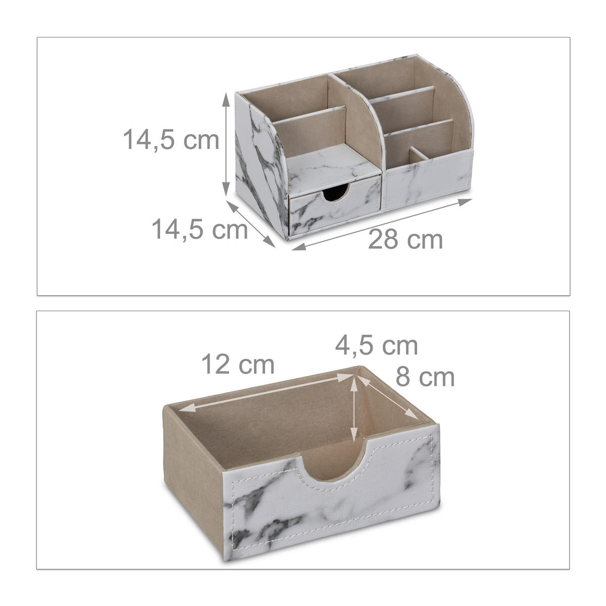 SCHREIBTISCH-ORGANIZER - Multicolor, Holzwerkstoff/Kunststoff (14.5/28/14.5cm) - Relaxdays