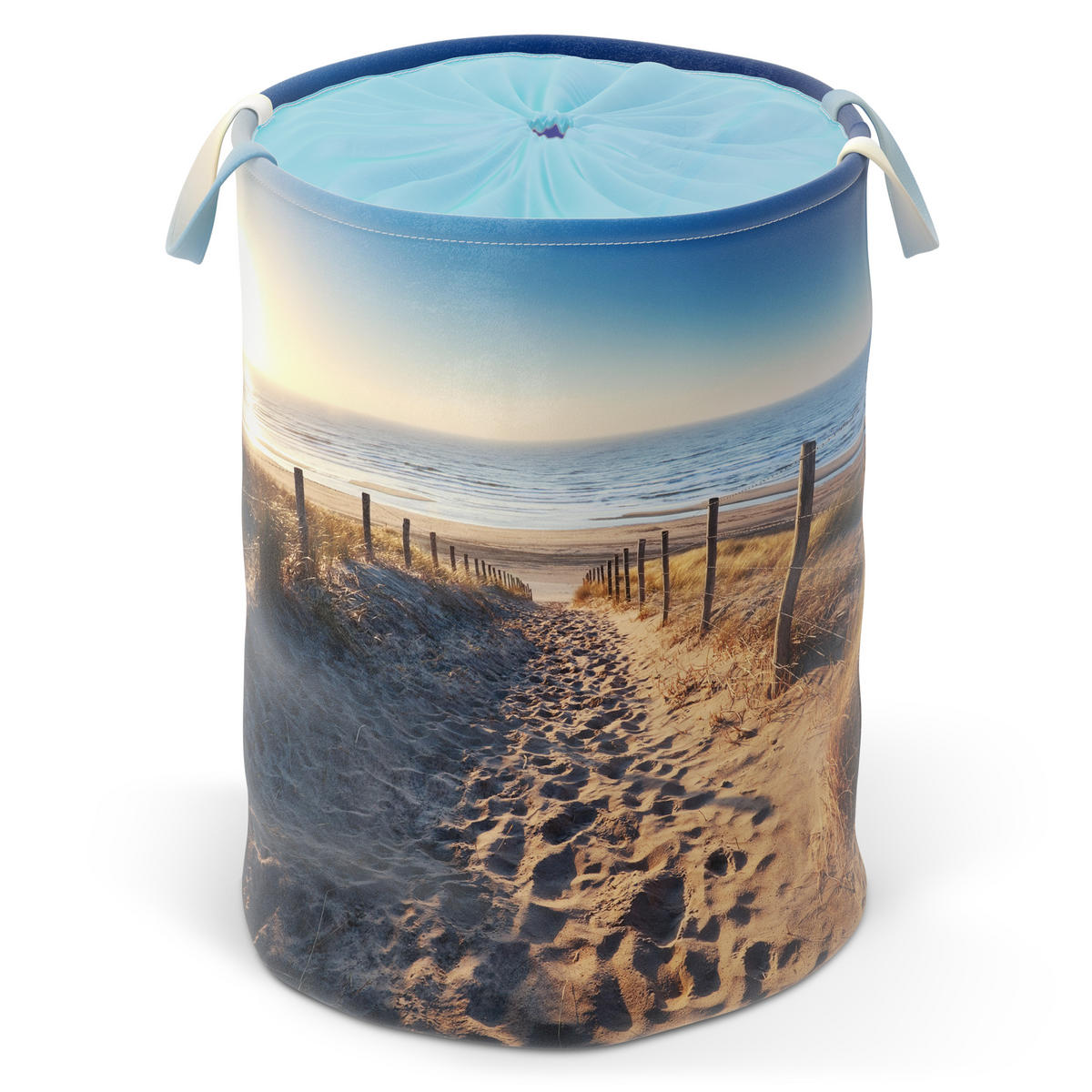 WÄSCHEKORB Düne - Beige, Textil (37/55/55cm) - Sanilo