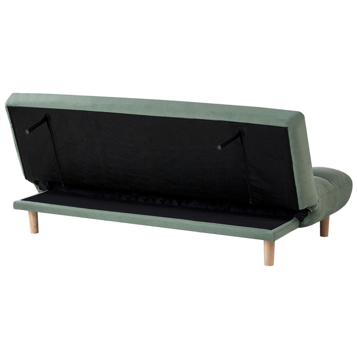SCHLAFSOFA 2-Sitzer Stoff Hellgrün Risor - Hellgrün, Textil (190/83/90cm) - Beliani