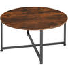 COUCHTISCH Aberdeen,88,5 x 47 cm,Industrial Holz dunkel, rustikal - Rostfarben, Holz (88.5/88.5/47cm) - tectake