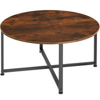 COUCHTISCH Aberdeen,88,5 x 47 cm,Industrial Holz dunkel, rustikal - Rostfarben, Holz (88.5/88.5/47cm) - tectake