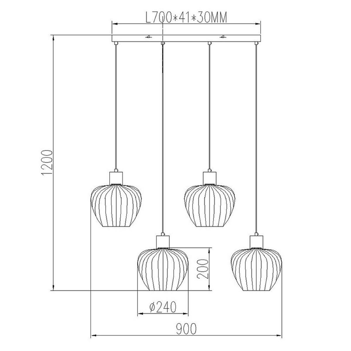 HÄNGELEUCHTE TOY Bunt Metall Schwarz - Multicolor, Glas (108/24/120cm) - Nowa