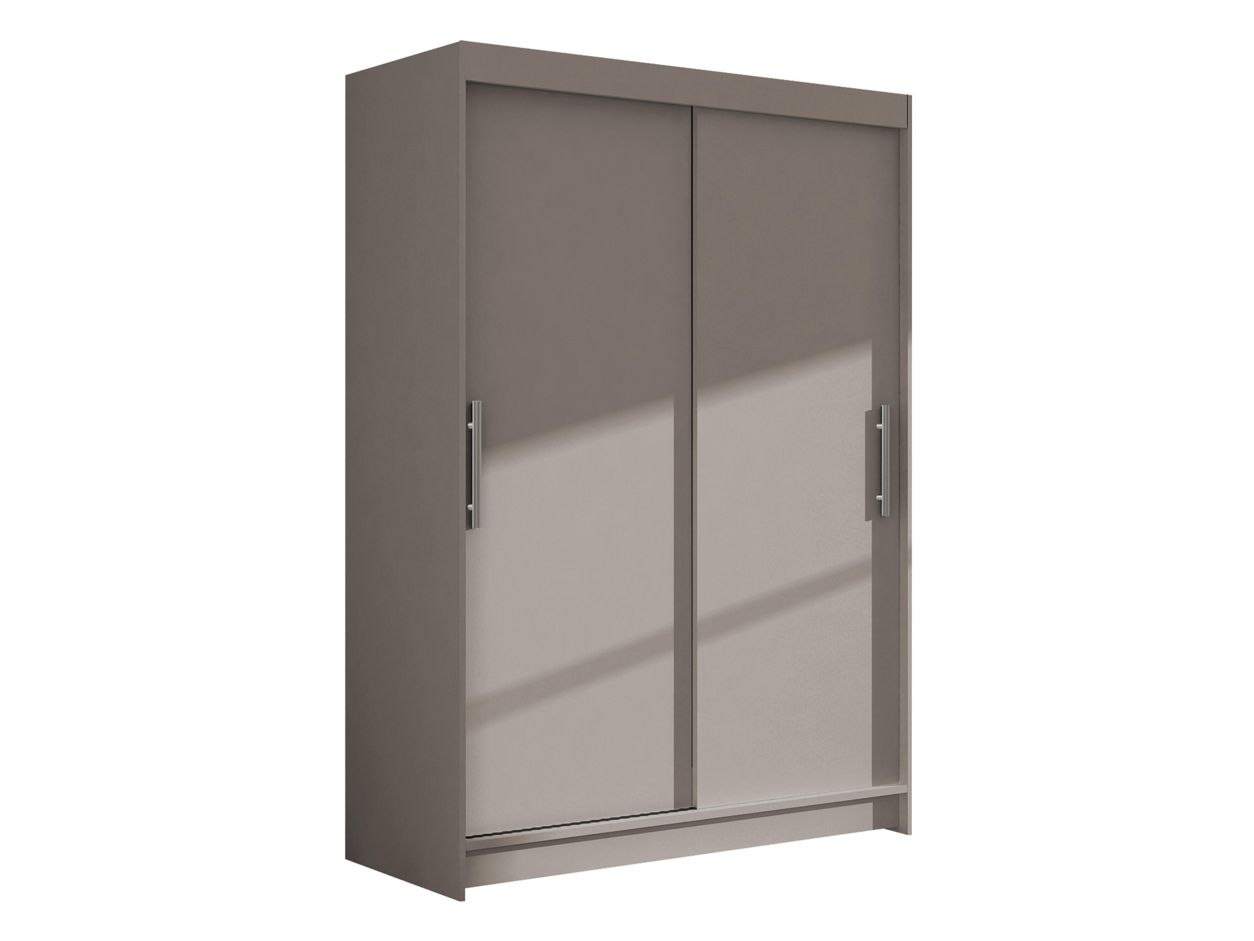 KLEIDERSCHRANK Miami I - Kaschmir/Silberfarben, Holzwerkstoff/Kunststoff (120/200/58cm) - MIRJAN24