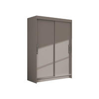 KLEIDERSCHRANK Miami I - Kaschmir/Silberfarben, Holzwerkstoff/Kunststoff (120/200/58cm) - MIRJAN24