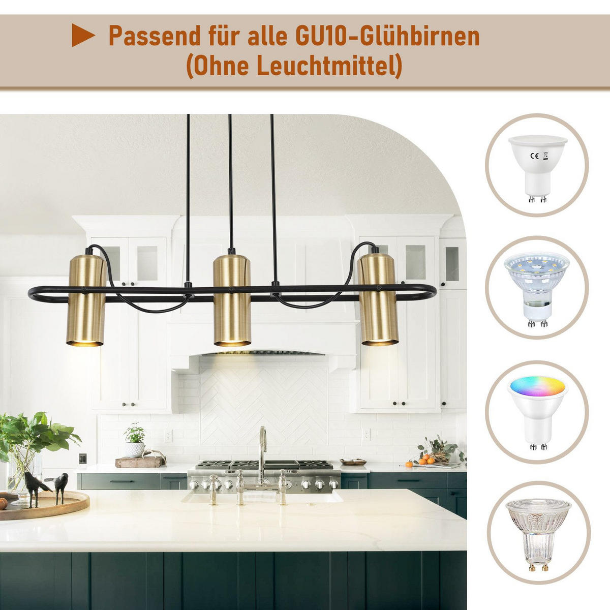 PENDELLEUCHTE Matthew 70/10/160 cm - Bronzefarben, Metall (70/10/160cm) - ZMH