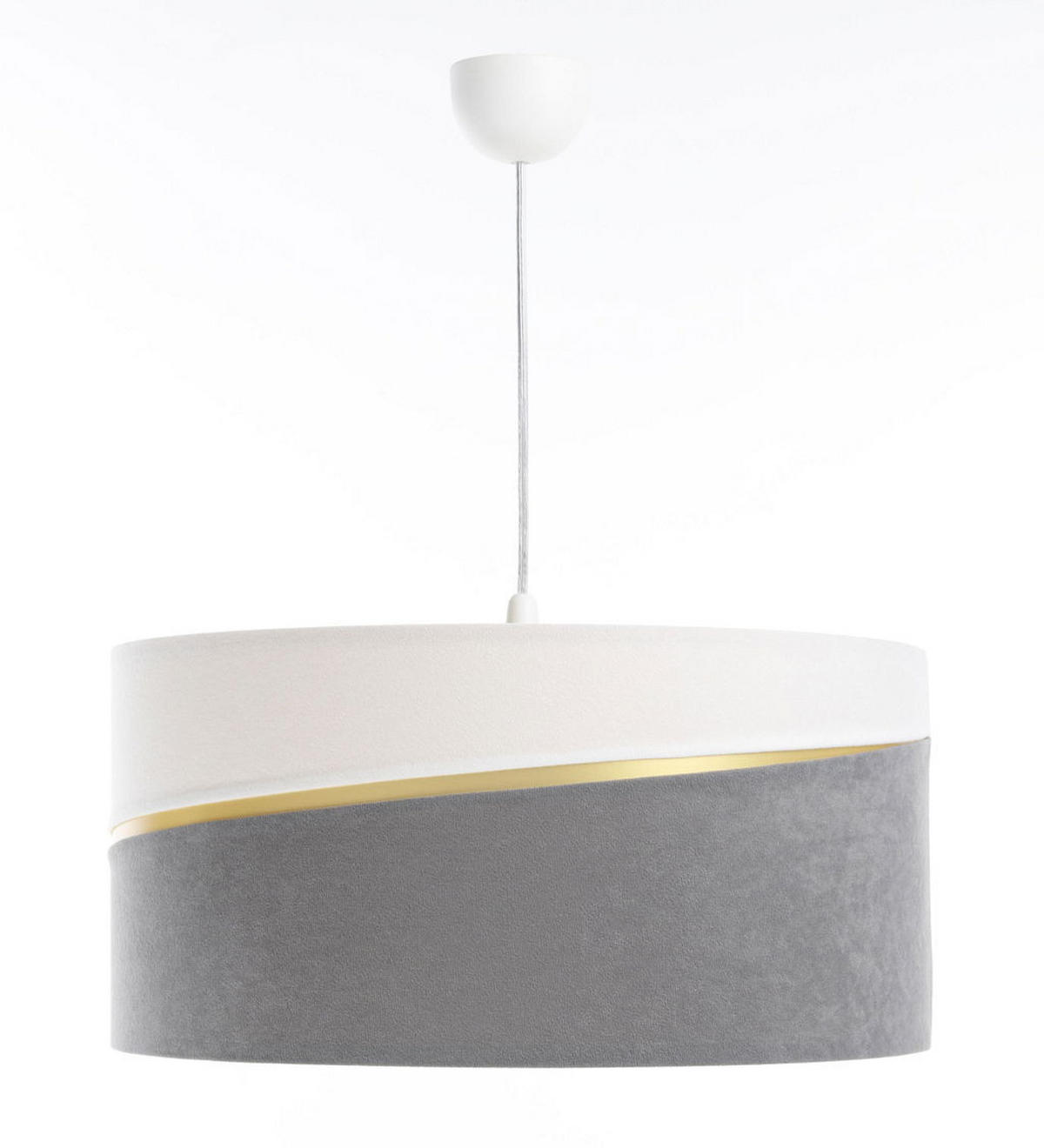 HÄNGELEUCHTE Grau 60/30 cm - Weiß/Grau, Kunststoff (60/0.4/30cm) - ONZENO