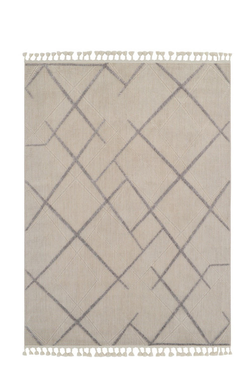 FLACHGEWEBE-TEPPICH Capo Creme/Grau 200x290 cm - Multicolor, Textil (200/290cm) - Vercai Rugs