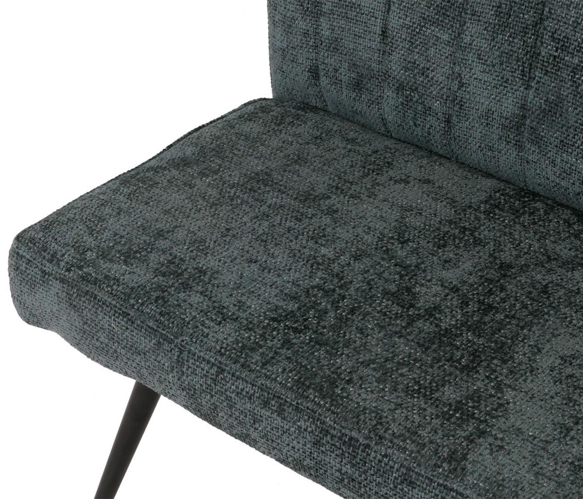 SITZBANK 90x160x60cm Sitzhöhe 48cm Rückenlehne Stoff/Textil Chenille Metall 160cm Blau-Grün - Blau, Textil (160/90/60cm) - BERLINLODGE
