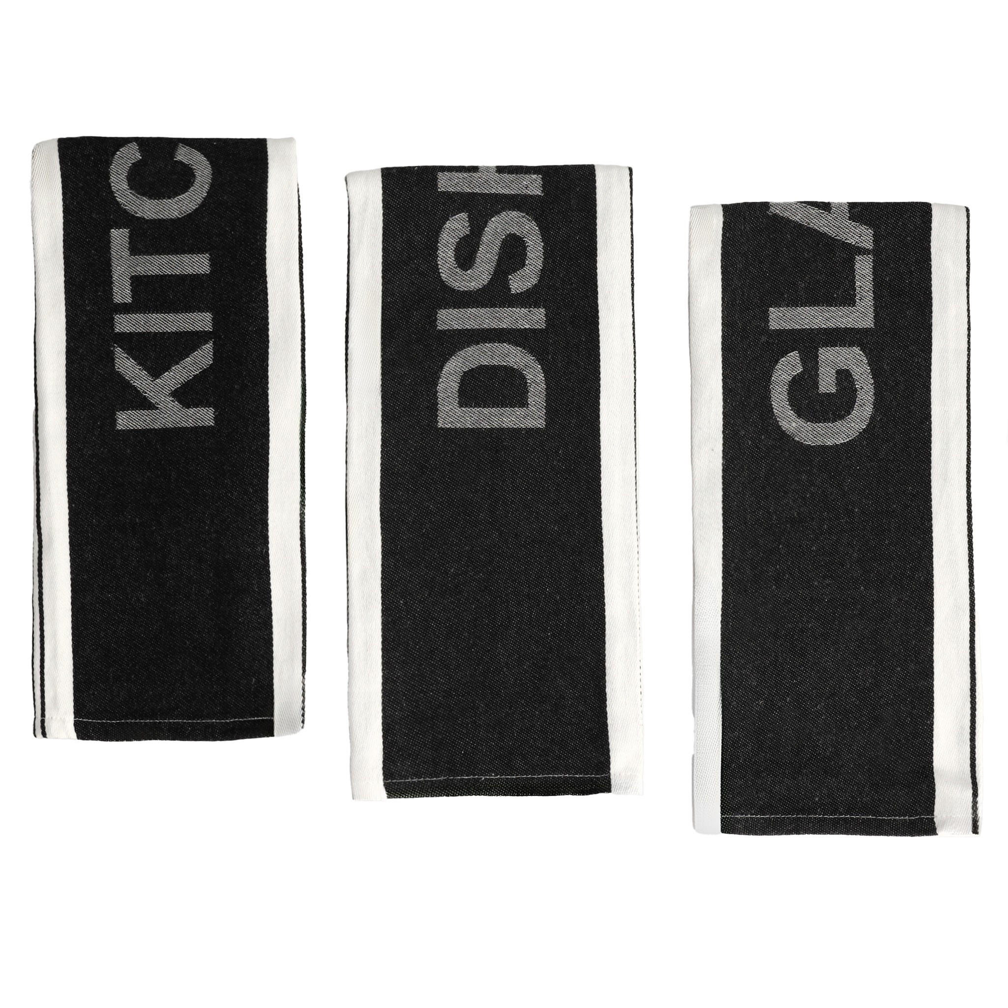 GESCHIRRTUCH-SET Essential - Schwarz, Textil (45/70cm) - home&you