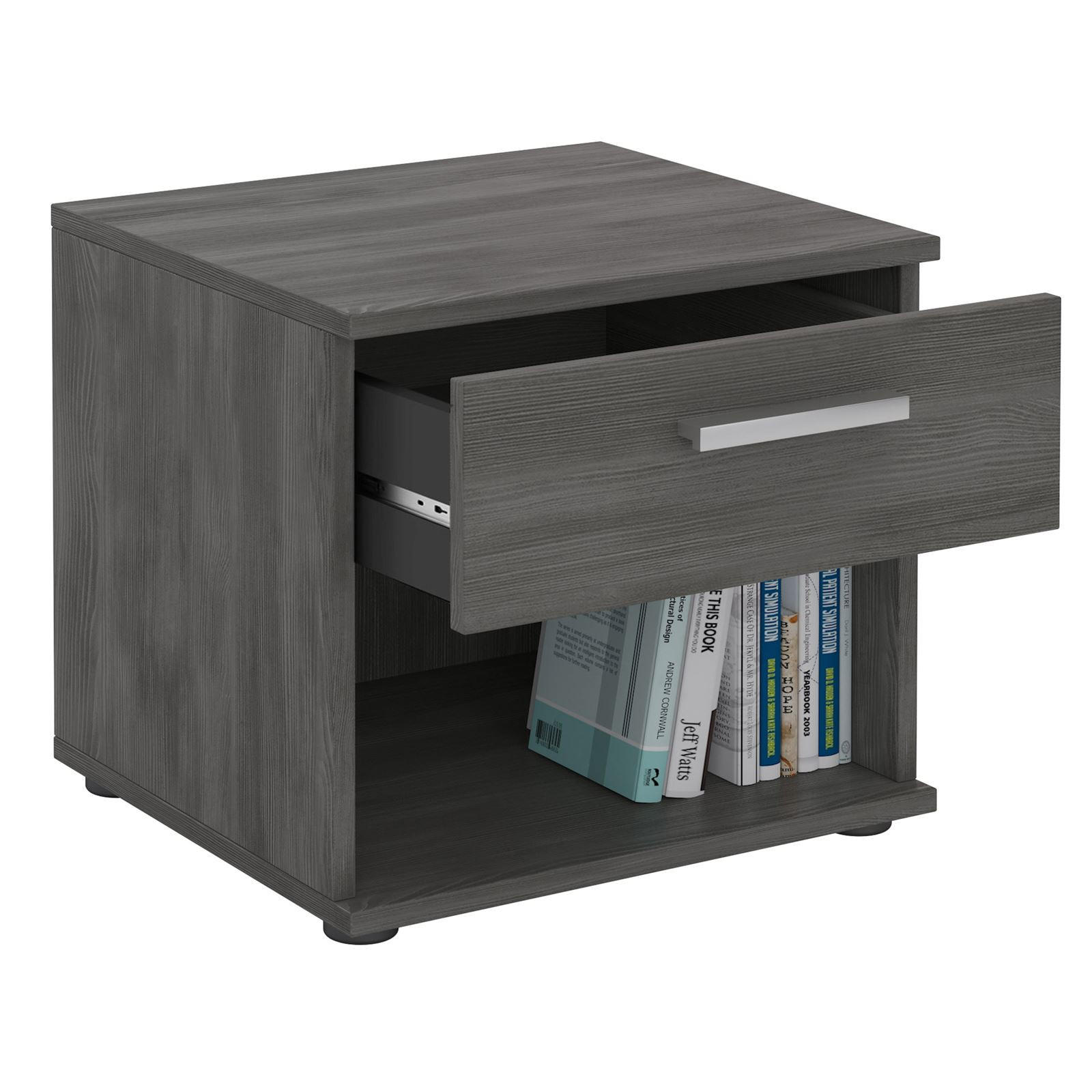 Thumbnail - CARO-Möbel Nachttisch, Esche, Holzwerkstoff, Mode, 42x38x30 cm, Schlafzimmer, Nachttische