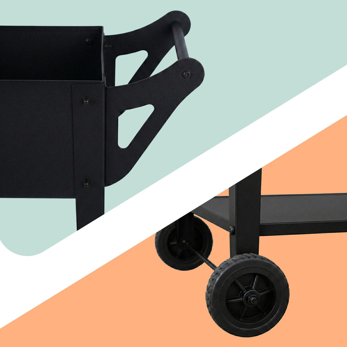 HOCHBEET - Schwarz, Kunststoff/Metall (85/80/50cm) - Relaxdays