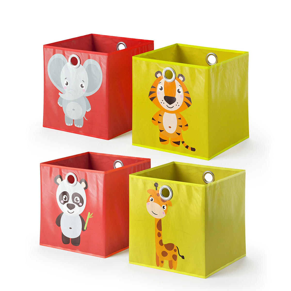 FALTBOX 30 x 30 Rot/Gelb 30 x 30 cm 2er Set - Gelb/Rot, Wellpappe (30/30cm) - Vicco