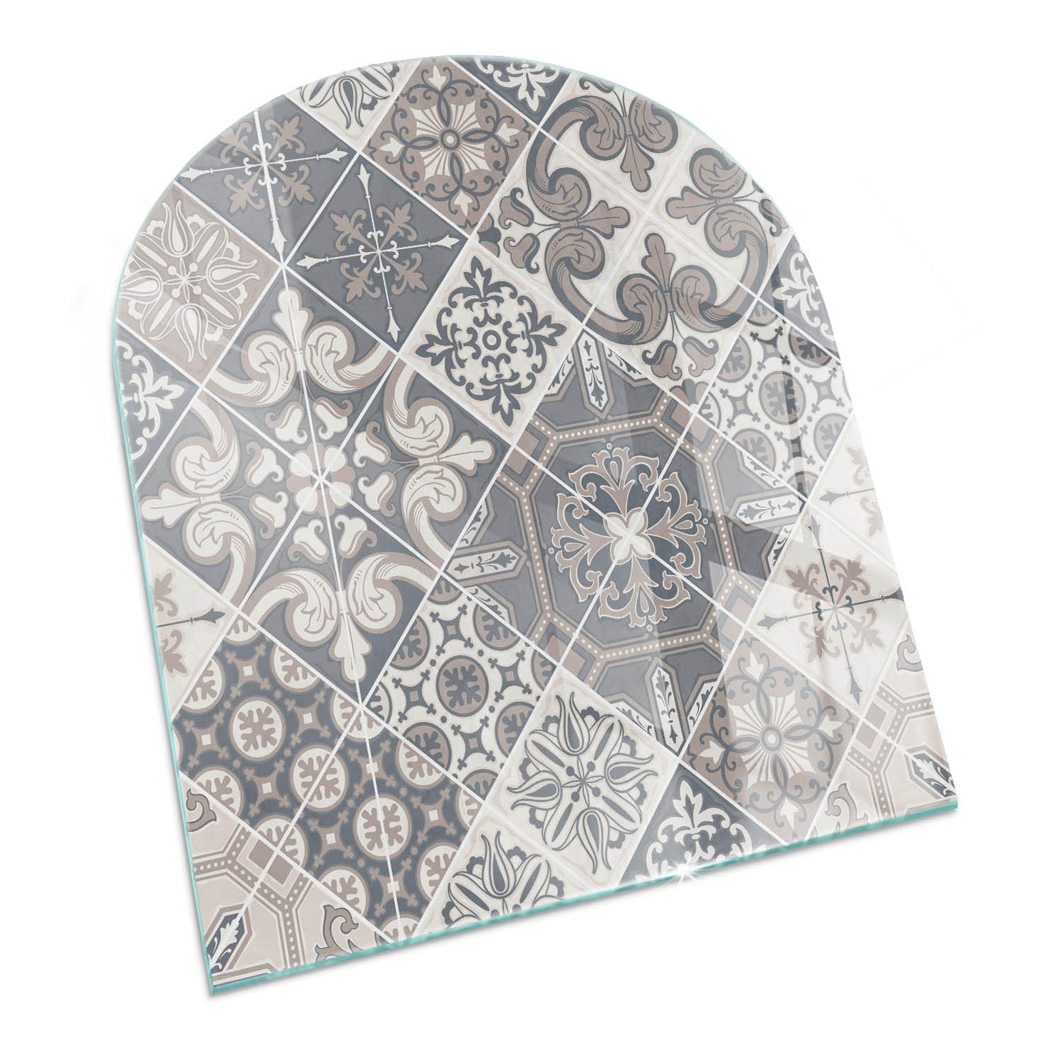 ArtPrintCave Glasplatte Grau 80x70x0.4 cm