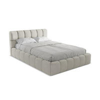 POLSTERBETT mit Bettkasten und Lattenrost 160x228 Beige - Beige/Schwarz, Kunststoff/Textil (140/200cm) - Makamii