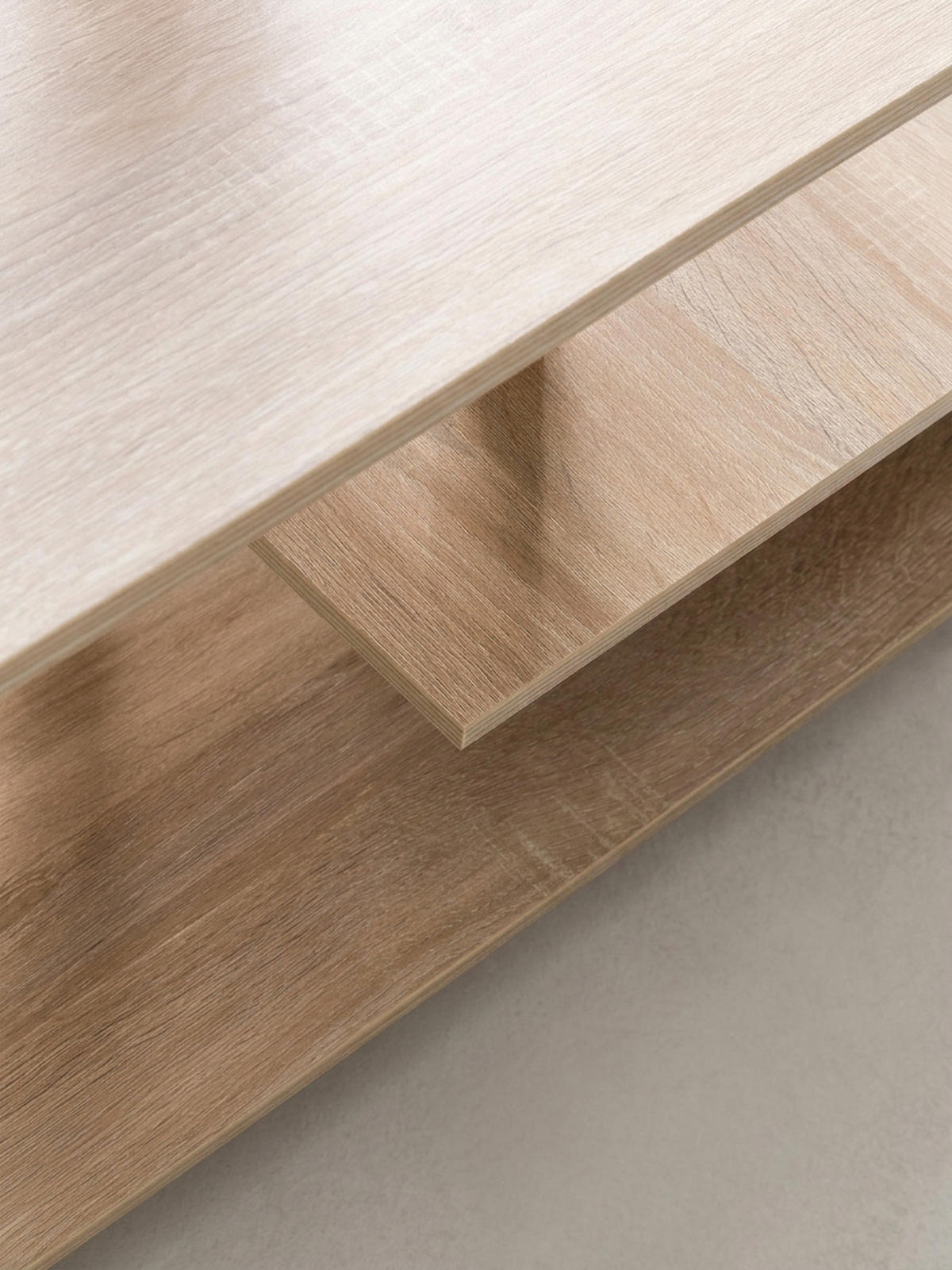 COUCHTISCH Eleganza in Grau, Melaminharzbeschichtung, mit geräumigen Ablageflächen - Beige/Schwarz, Holz (60/105/48cm) - KADIMA DESIGN