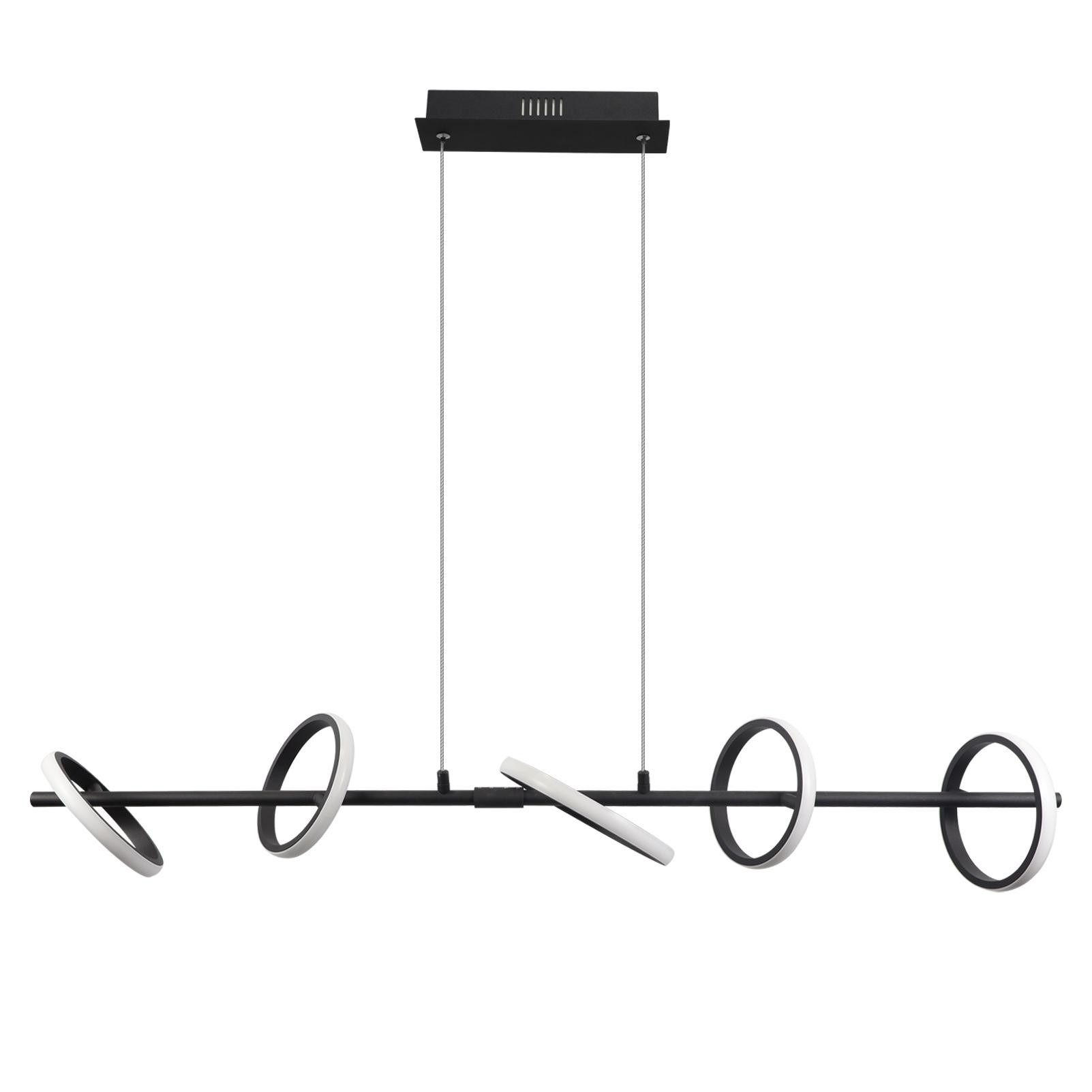 LED-HÄNGELEUCHTE Sonnwein 24.5/163/105 cm - Schwarz, Metall (105/24.5/163cm) - ZMH