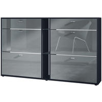 SCHUHSCHRANK Today Fronten in Grau Hochglanz - Grau, Holzwerkstoff (155.5/95/28cm) - Vladon