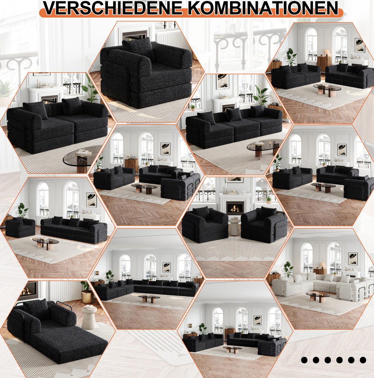 SCHLAFSOFA 2-in-1 in Schwarz – klappbar mit Stauraum in der Armlehne - Schwarz, Textil (183.8/69.8/274cm) - BEAOK