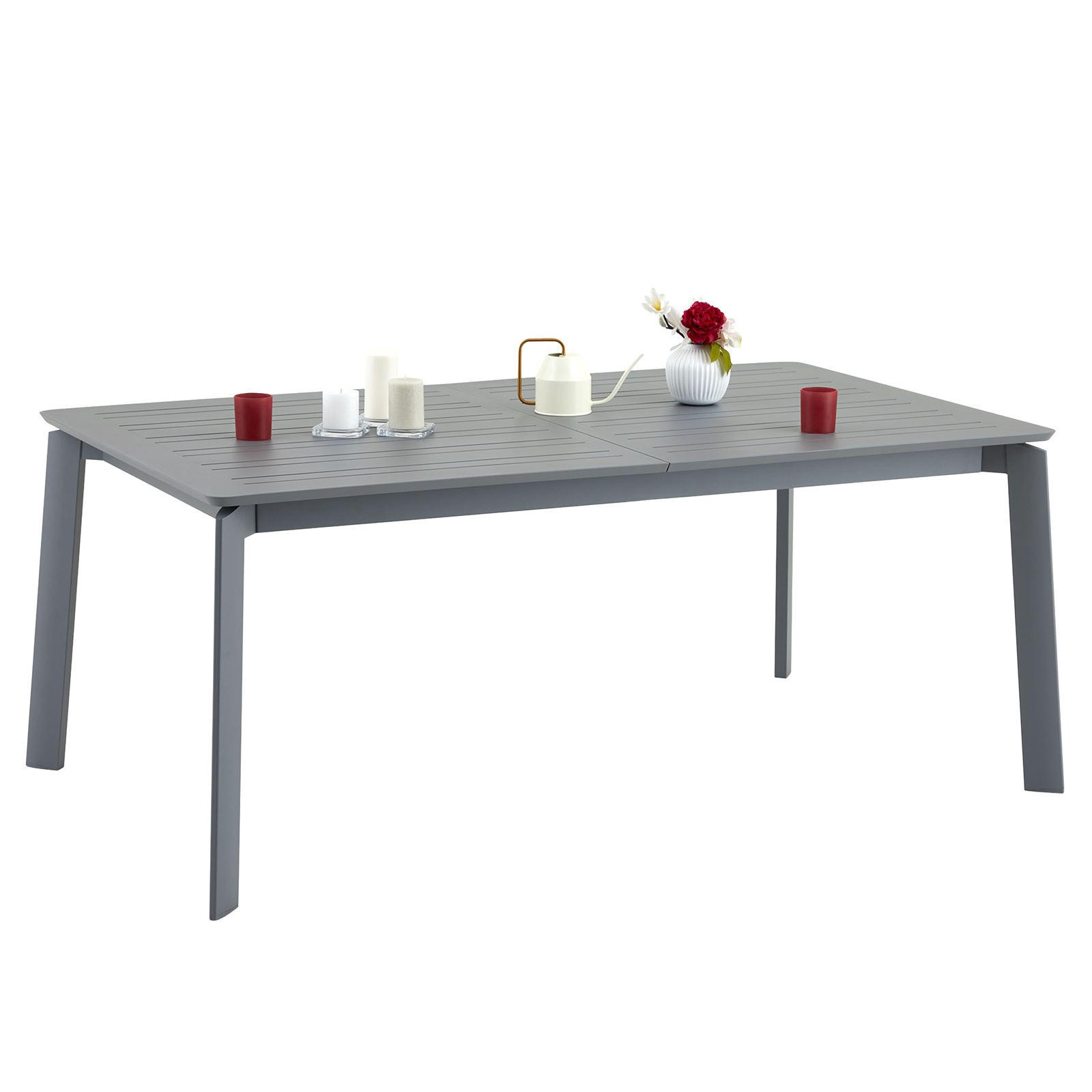 Idimex Gartentisch Grau 180x75x103 cm