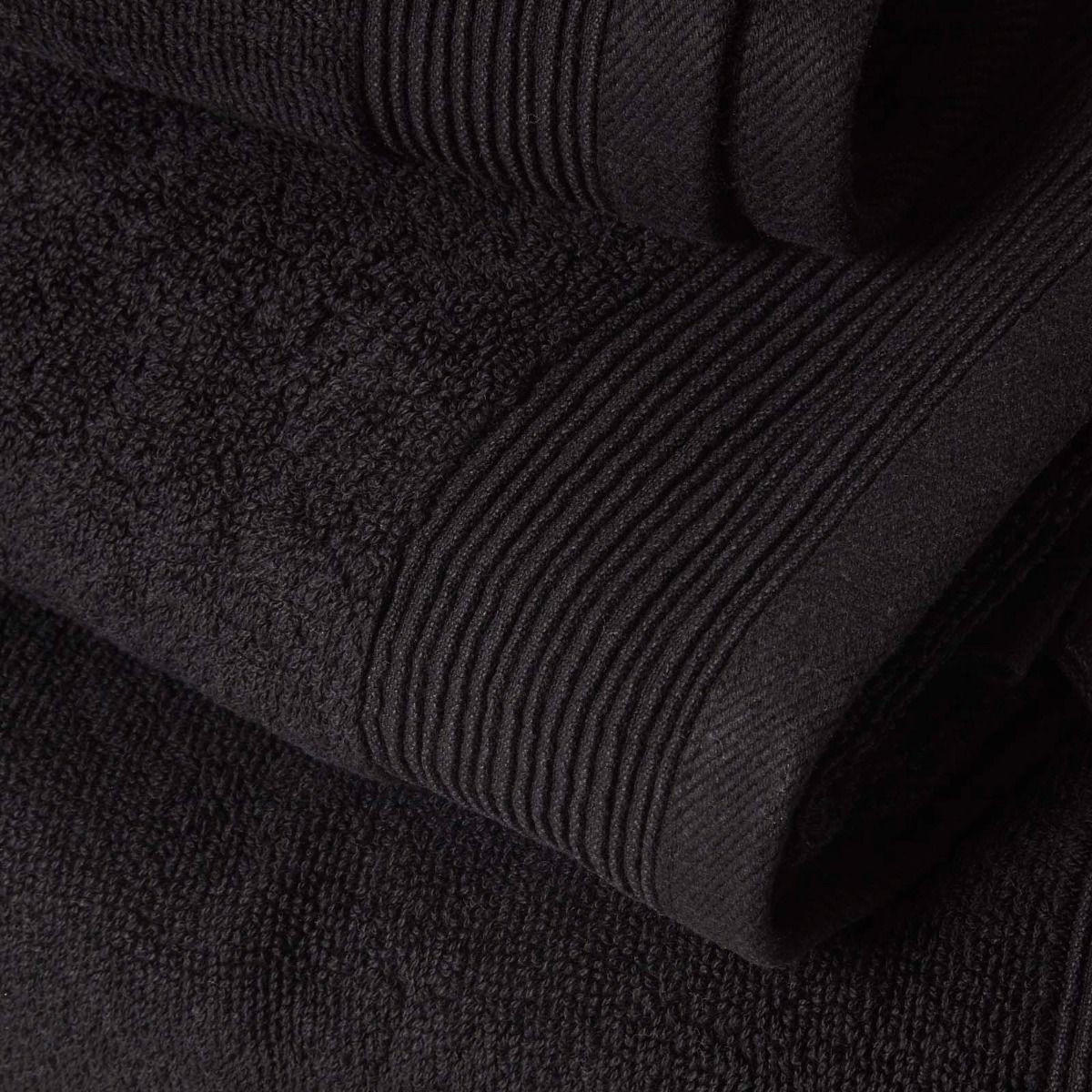 Thumbnail - Homescapes Duschtuch, Schwarz, Textil, Uni, Rechteckig, 70x130 cm, Badtextilien, Duschtücher