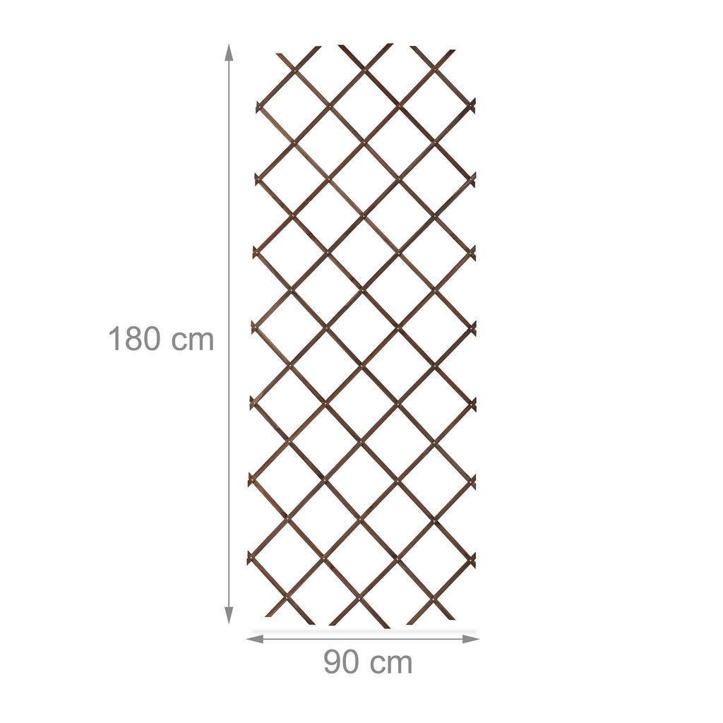 Thumbnail - Relaxdays 3Xrankgitter, Braun, Holz, 230x70x1.5 cm, Gartenzubehör, Gartendeko