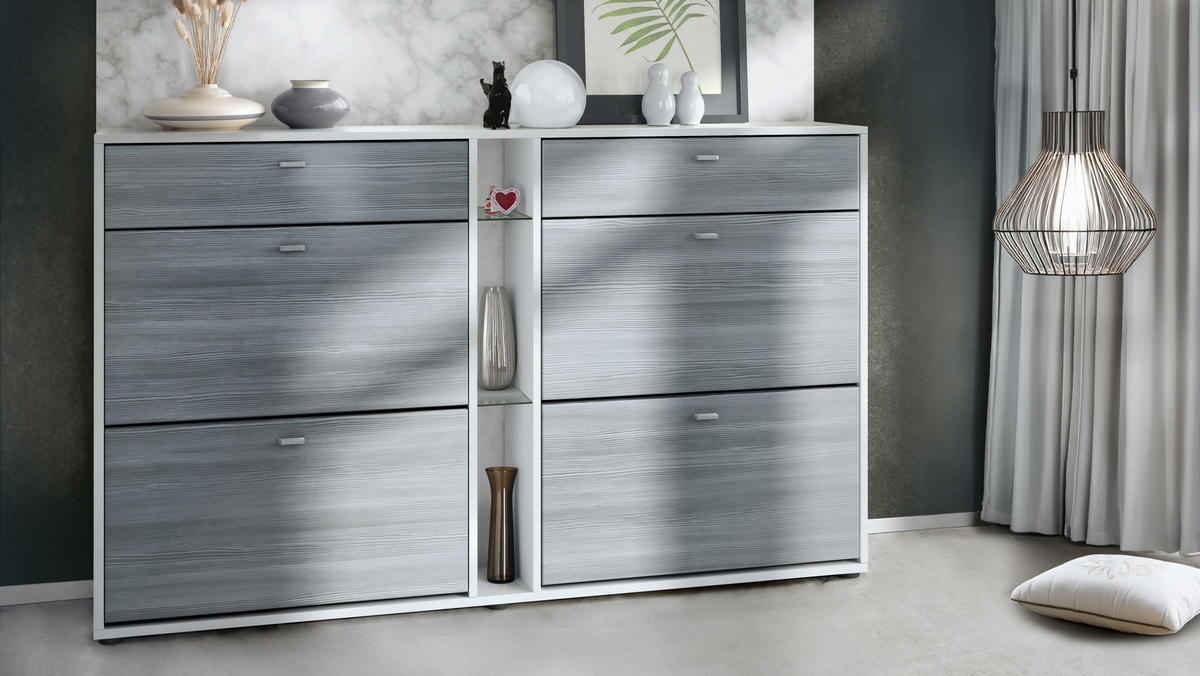 SCHUHSCHRANK Today Fronten in Avola-Anthrazit - Anthrazit, Holzwerkstoff (155.5/95/28cm) - Vladon