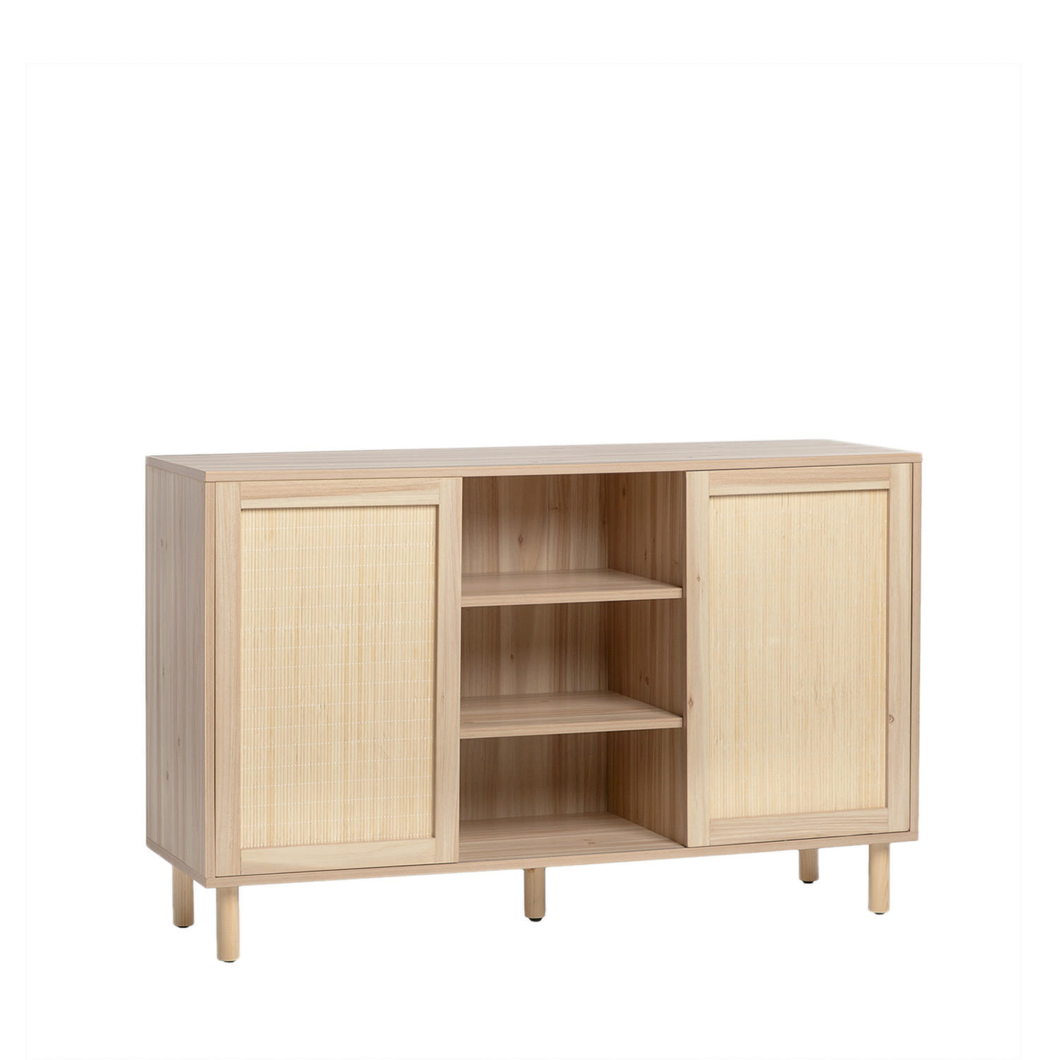 ANRICHTE NIEDRIGE Timor Natürlich 120 cm x 76 cm - Naturfarben, Holzwerkstoff (120/76/35cm) - Klast Home