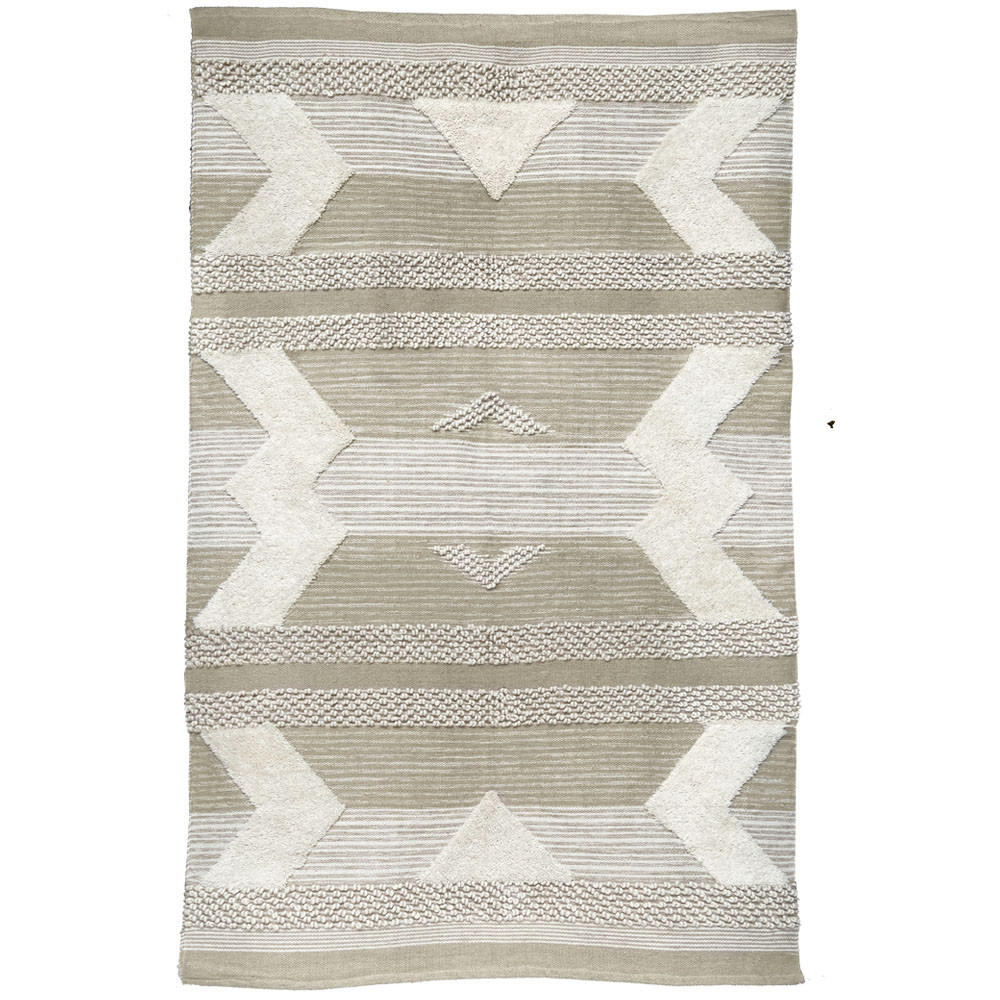 WOLLTEPPICH Elfenbeinweiß Wunder 160x260 - Weiß, Textil (160/260cm) - Malagoon