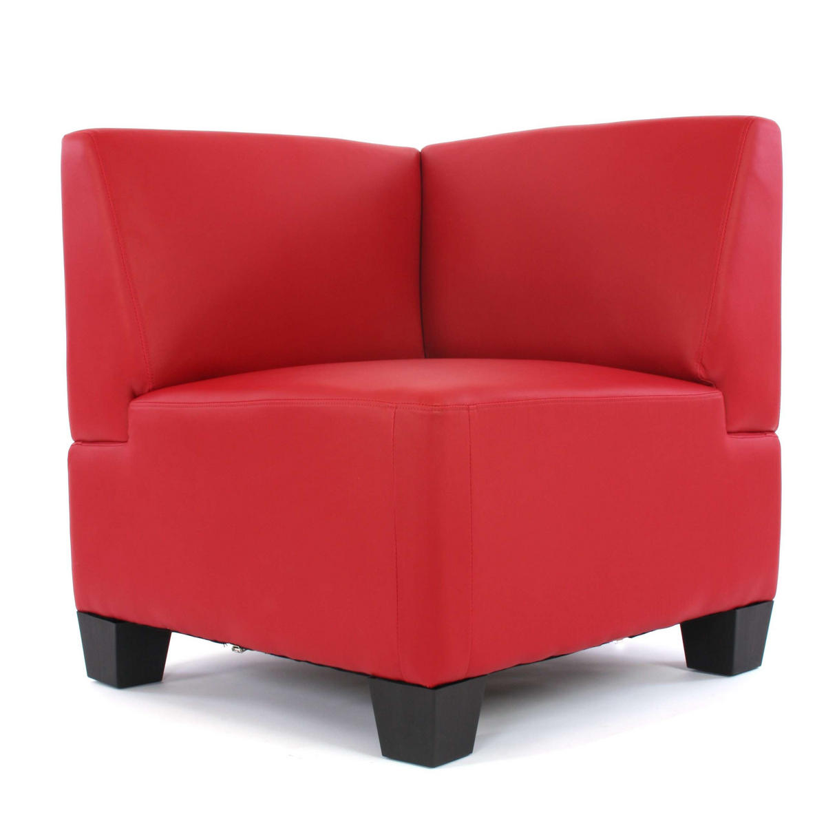 COUCH-GARNITUR Rot - Rot, Textil (214/76/142cm) - MCW