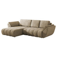 ECKSOFA Faro - Hellbraun/Schwarz, Holz/Kunststoff (283/195cm) - MIRJAN24