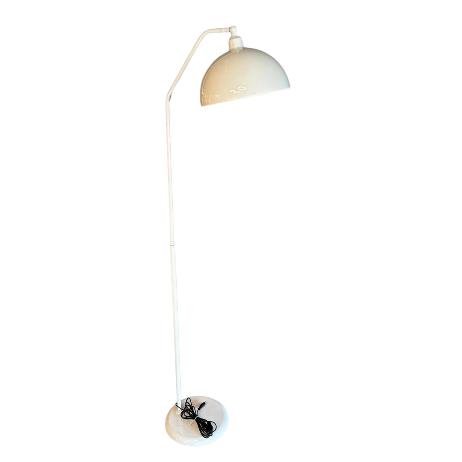 STEHLAMPE Helvik aus Metall mit E27, verstellbarer Lampenschirm - Weiß, Metall (37/37/170cm) - Bamyum