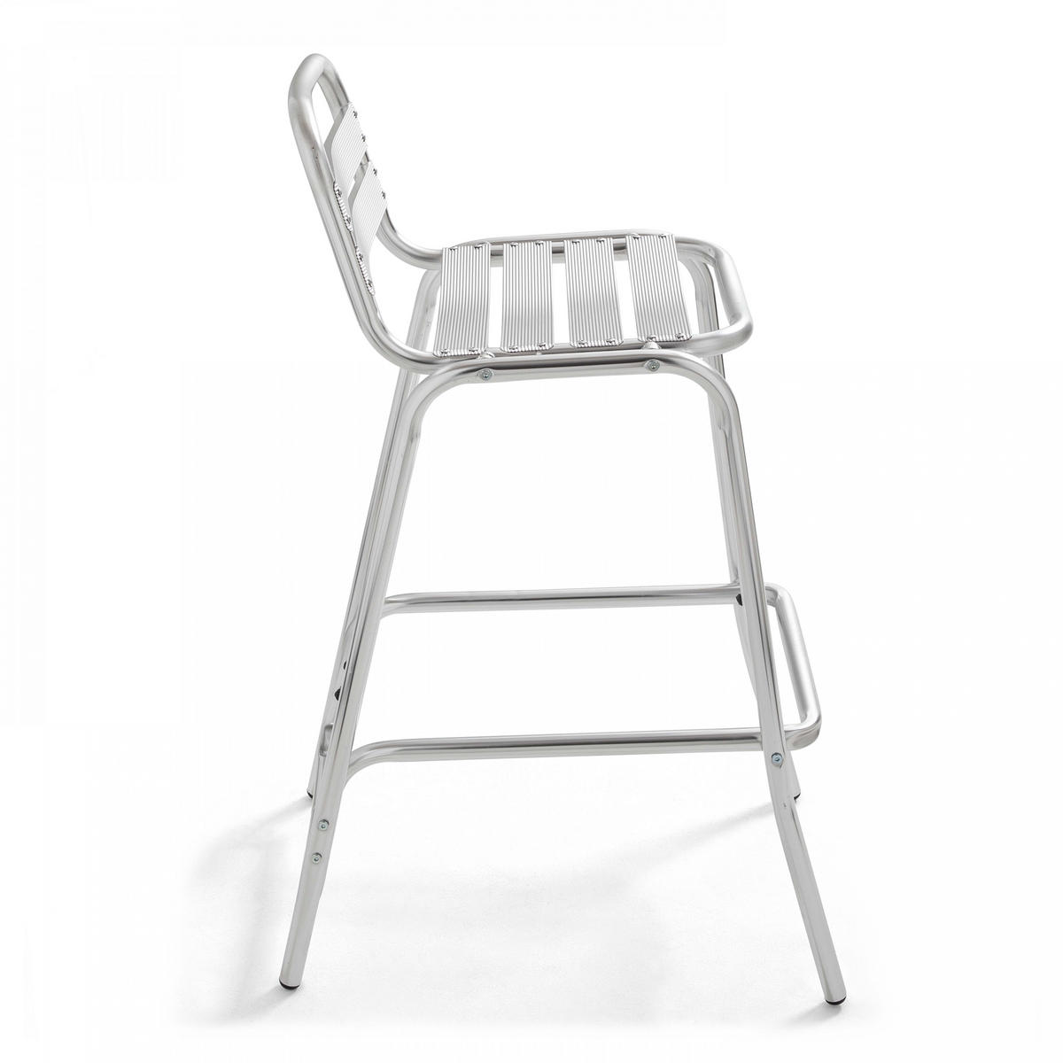 HOCHSTUHL 4-tlg., Grau - Grau, Metall (62/95/45cm) - Oviala