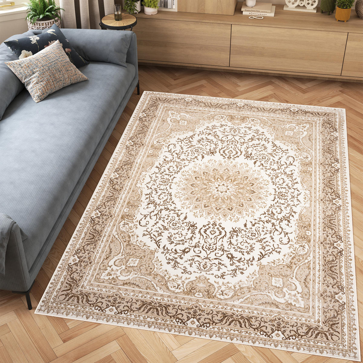 TEPPICH HERA Beige 140/200 cm - Beige, Textil (140/200cm) - Tapiso