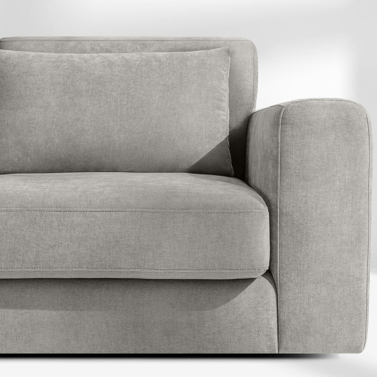 ECKSOFA links VERUS - Hellgrau, Holz/Holzwerkstoff (297/248cm) - KONSIMO®