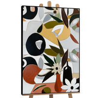 GEMÄLDE Goldene Komposition Schattenfugenrahmen Schwarz 120x80 cm - Schwarz, Holz (120/80cm) - YS-art gallery