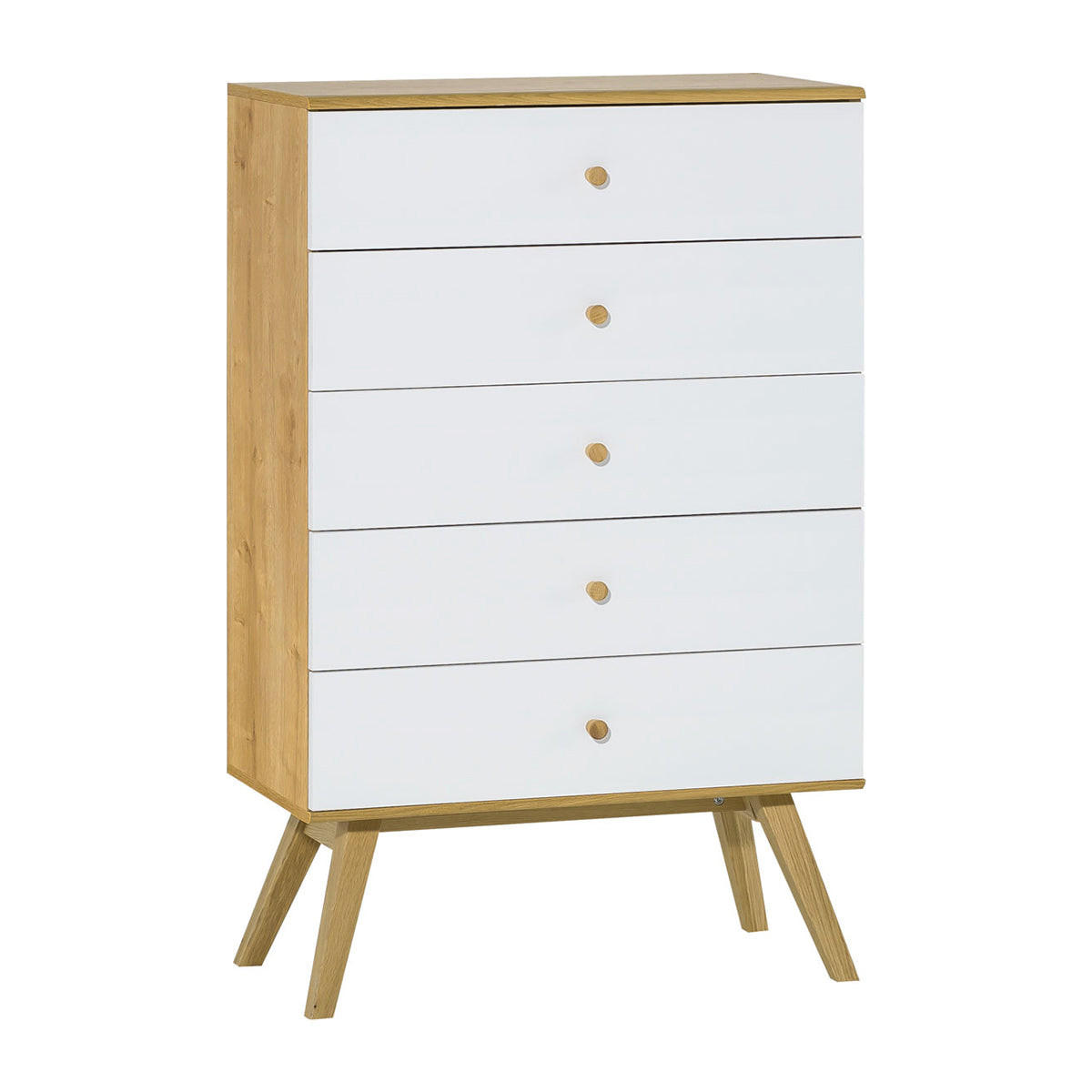 KOMMODE Weiß - Weiß, Holzwerkstoff (75/117/40cm) - Petits-meubles