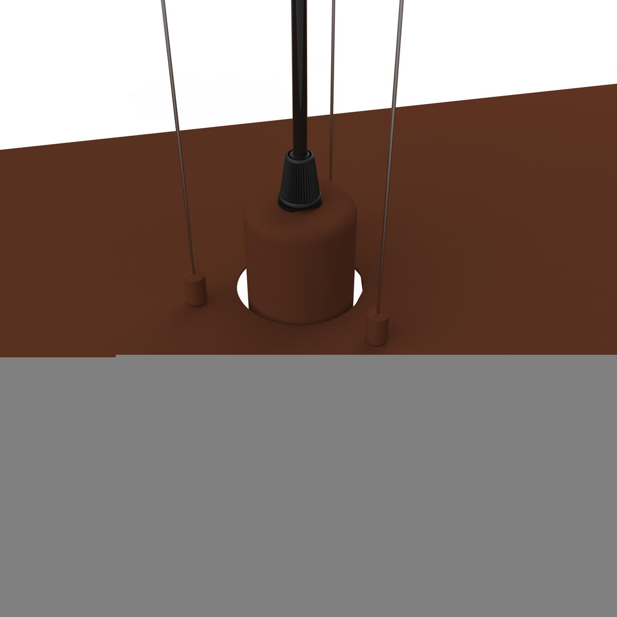 HÄNGELEUCHTE Piuma D90 - Dunkelbraun, Metall (90/90/120cm) - Lumicom