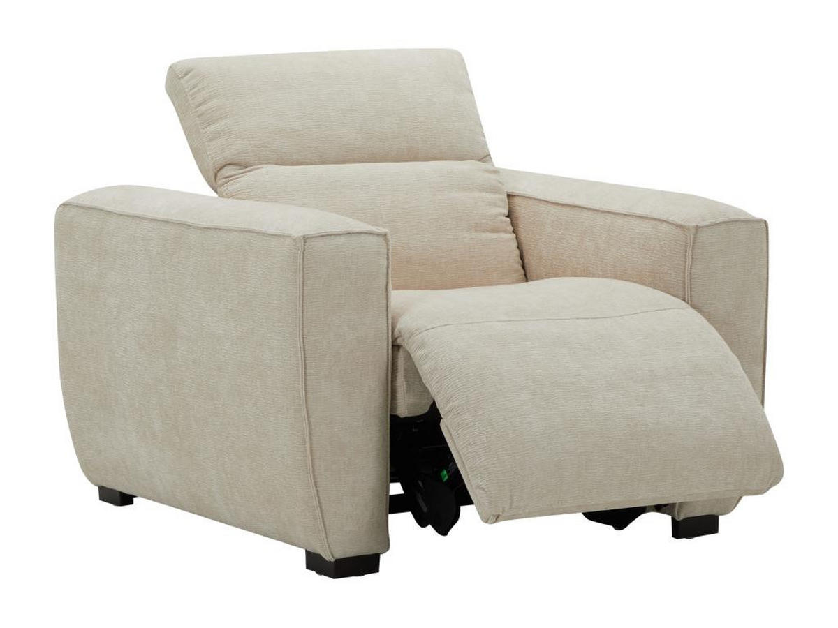 RELAXSESSEL elektrisch - Stoff - Beige - LAGUNDI - Beige, Textil (114/70/108cm) - Vente-Unique
