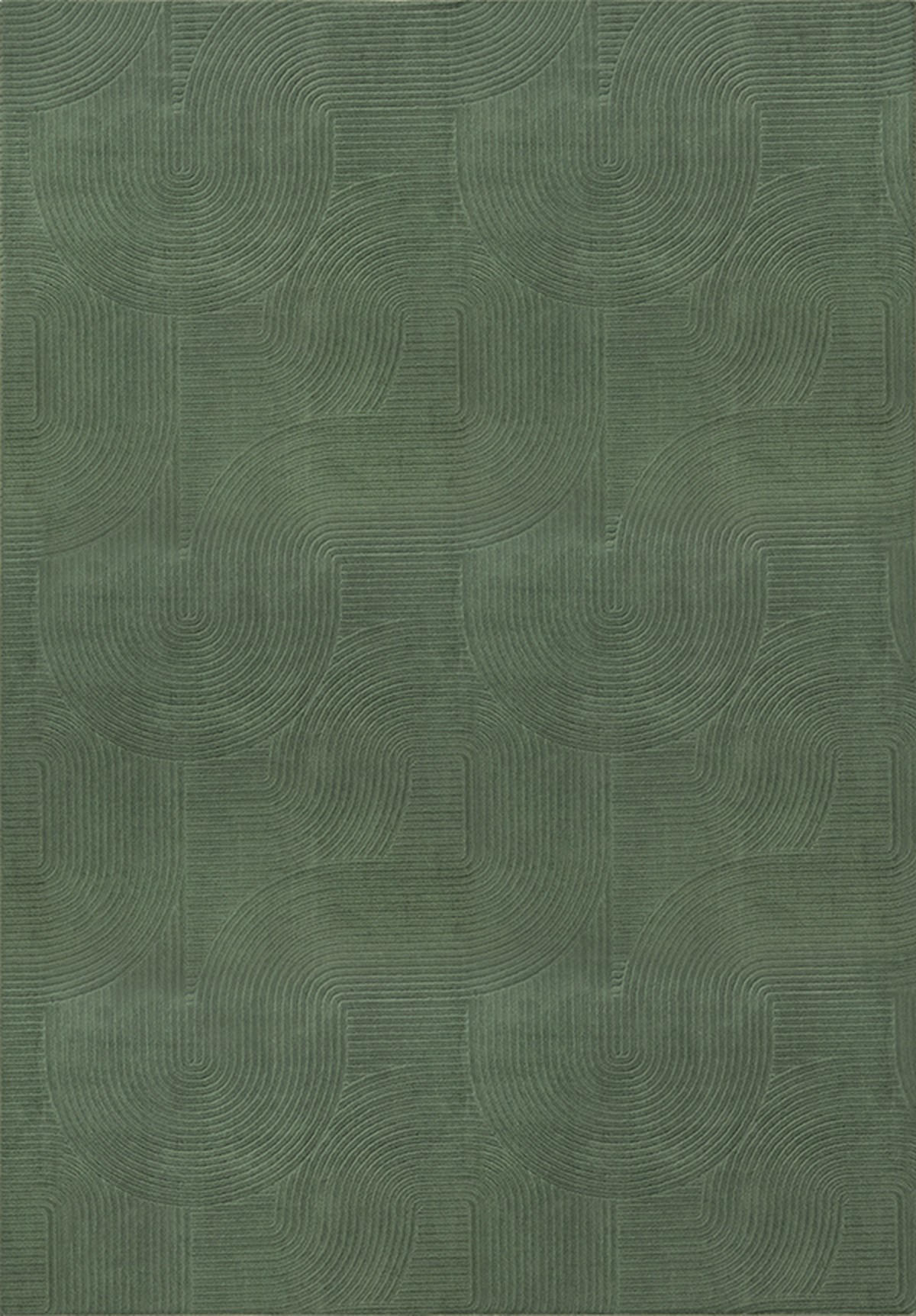 KURZFLORTEPPICH Antirutsch Geometrisch DALAR Polypropylen Waldgrün 300 x 400 cm - Grün, Textil (300/400cm) - KADIMA DESIGN
