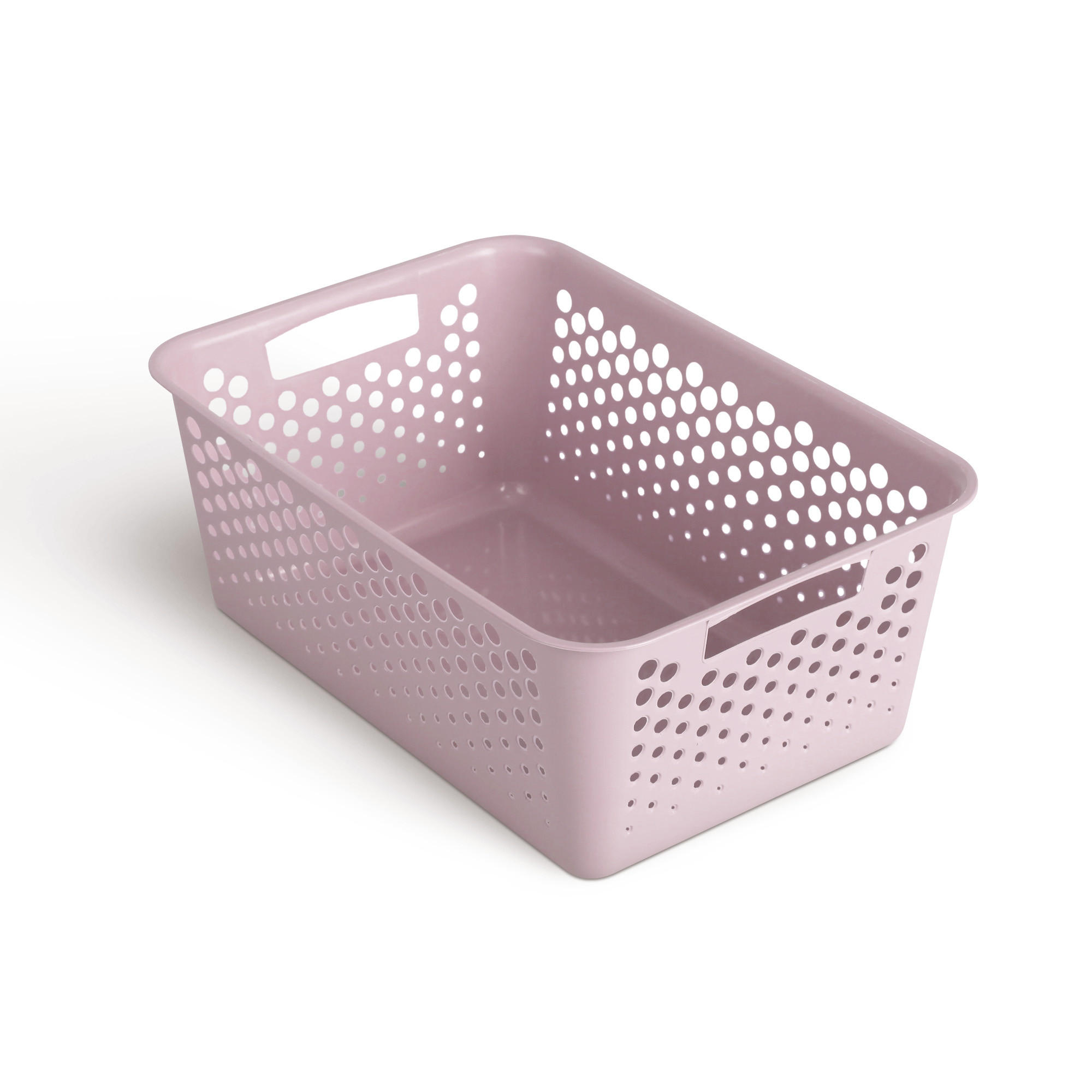 AUFBEWAHRUNGSKORB Rosa 37x26x17 cm - 1er Pack - Rosa, Kunststoff (26/17/37cm) - ProHome