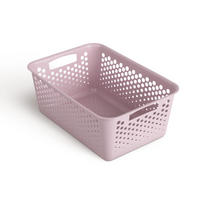 AUFBEWAHRUNGSKORB Rosa 37x26x17 cm - 1er Pack - Rosa, Kunststoff (26/17/37cm) - ProHome